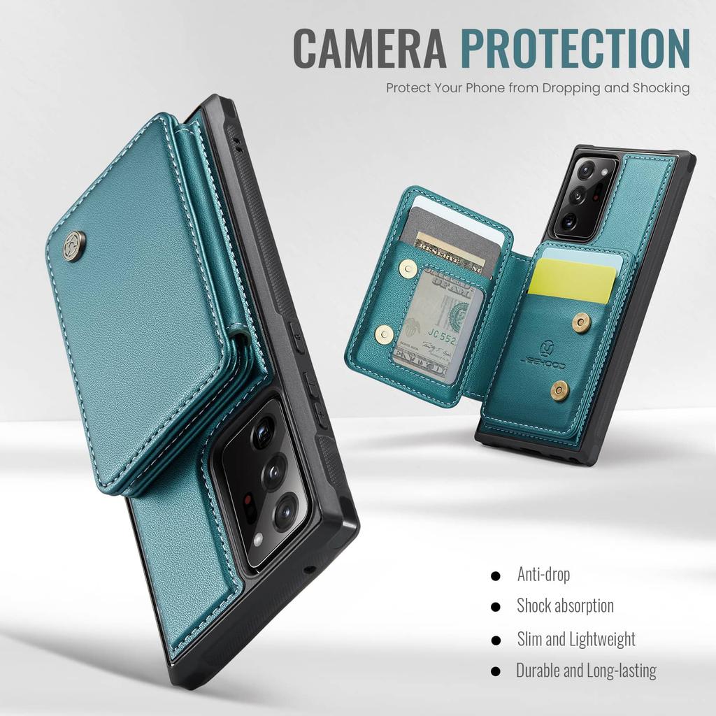 Magnetic 2 In 1 Detachable for Samsung Galaxy Note 20 Ultra 10 Plus Wallet Case with Card Holder, RFID Blocking Flip Kickstand