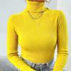 2025 Women's High Neck Solid Color Knit Pullover Sweater