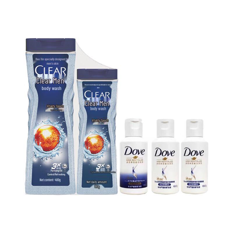 

Подарочный набор Clear Мужская жизненная сила Спортивный гель для душа