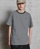 HOODHOOD Logo Stripe Short Sleeve T-Shirt Gray