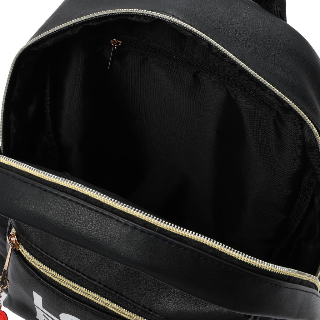 PU backpack with heart charm