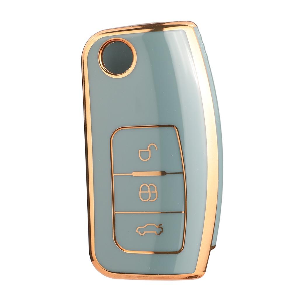 Jingyuqin Tpu Car Key Case Cover Holder For Ford Focus Mk2 C Max S-Max Ecosport Fusion Fiesta Mk7 Cowgar Mondeo 2 Mustang Mach
