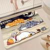 1PC Handdraw Owls Printed Decor Kitchen Rugs Non-Slip Home Door Mats Bathroom Rugs Bath Mat Carpet for Home Sink Laundry Decor