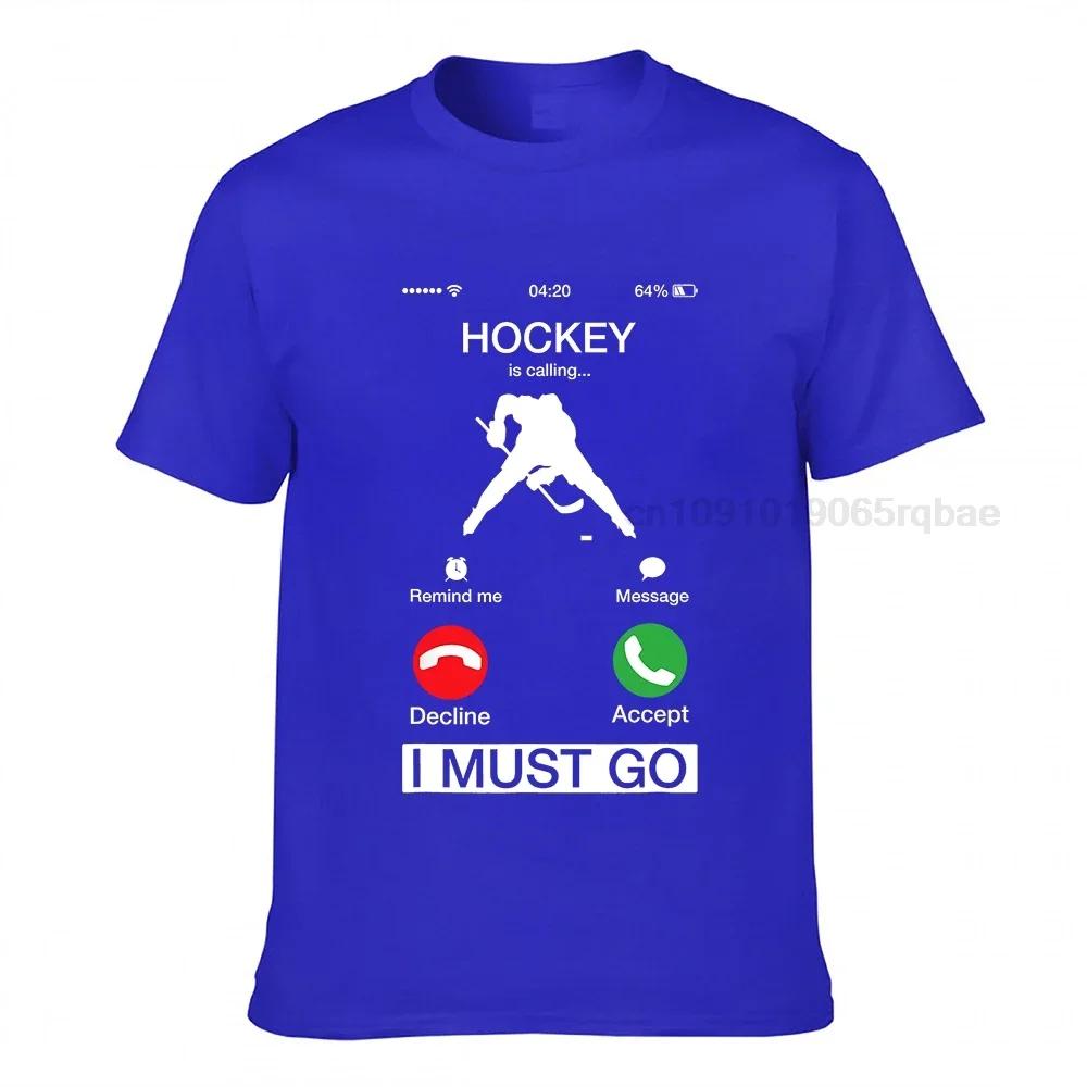 Hockey Is Calling And I Must Go Funny Phone Screen Tshirt Cosiedesign Tops Shirts Special Cotton Unisexs Tshirt