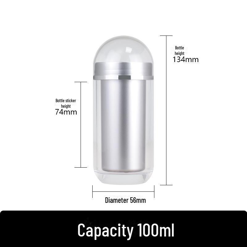 Premium 100ML Acrylic Medicine Bottle with 60 Capsules