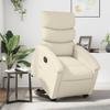 Electric Recliner Chair with Rising Function Cream Faux Leather