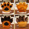 Furry Texture Animal Paw Plush Gloves Simulated Bear Paw Plush Gloves  Role Playing