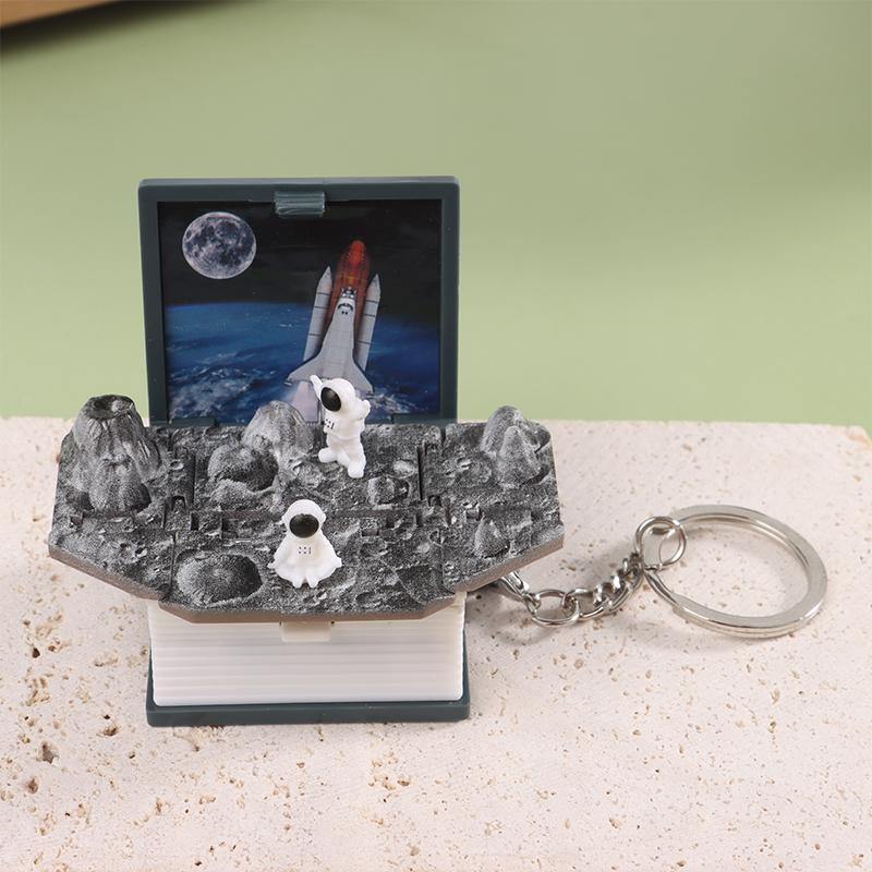 

3D Magic Castle Mystery World Складная книга-брелок Pop Up Finger Handheld Game