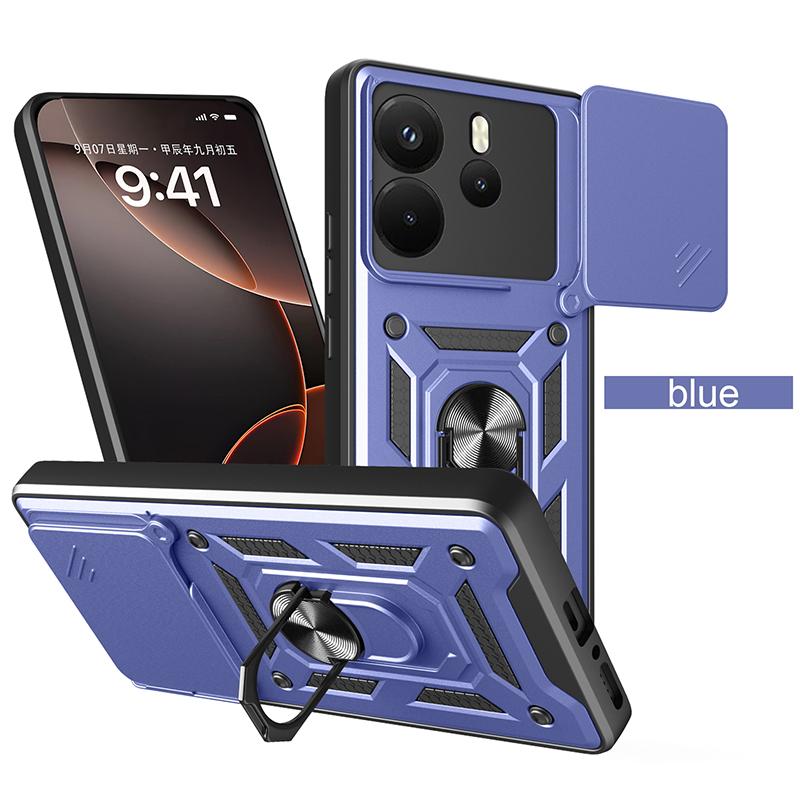 Para Xiaomi Redmi Note14 pro plus Funda Armadura a Prueba de Golpes 4G/5G con Soporte para Coche - Protección Lente de Cámara Cubierta de Teléfono