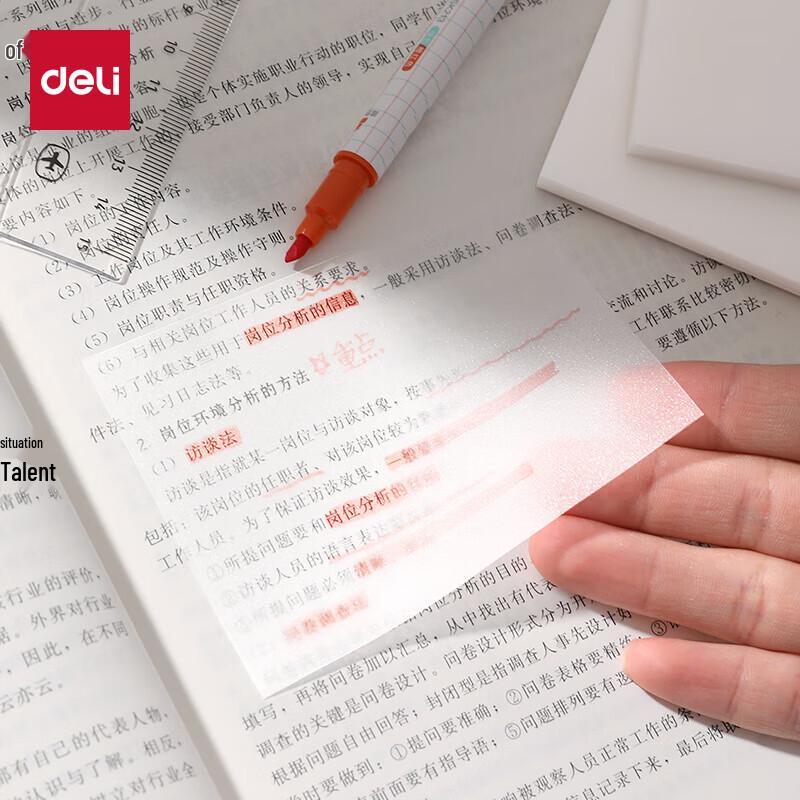 Deli Transparent Sticky Notes