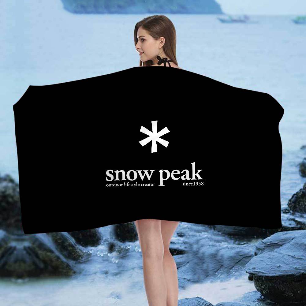 Fashion Cool S-Snow P-Peak Logo Microfiber Beach Towel Absorbent Quick Dry Soft Yoga Swimming Resort Mountain Climbing Towel