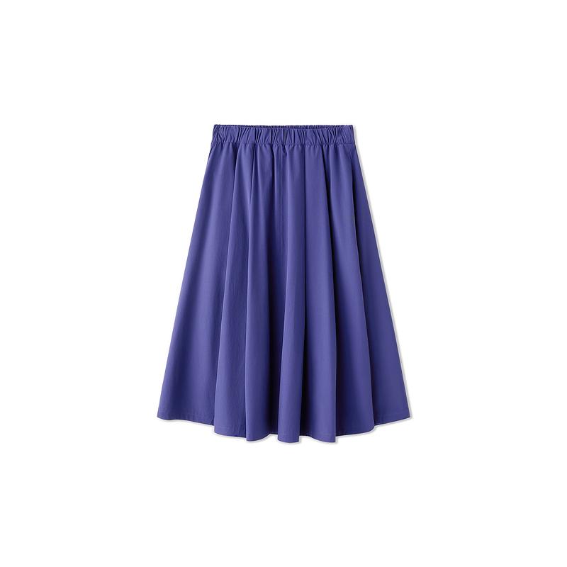 Skechers Woven Breathable Skin-Friendly Casual Long Skirt Women skirts L226W109-04QJ S