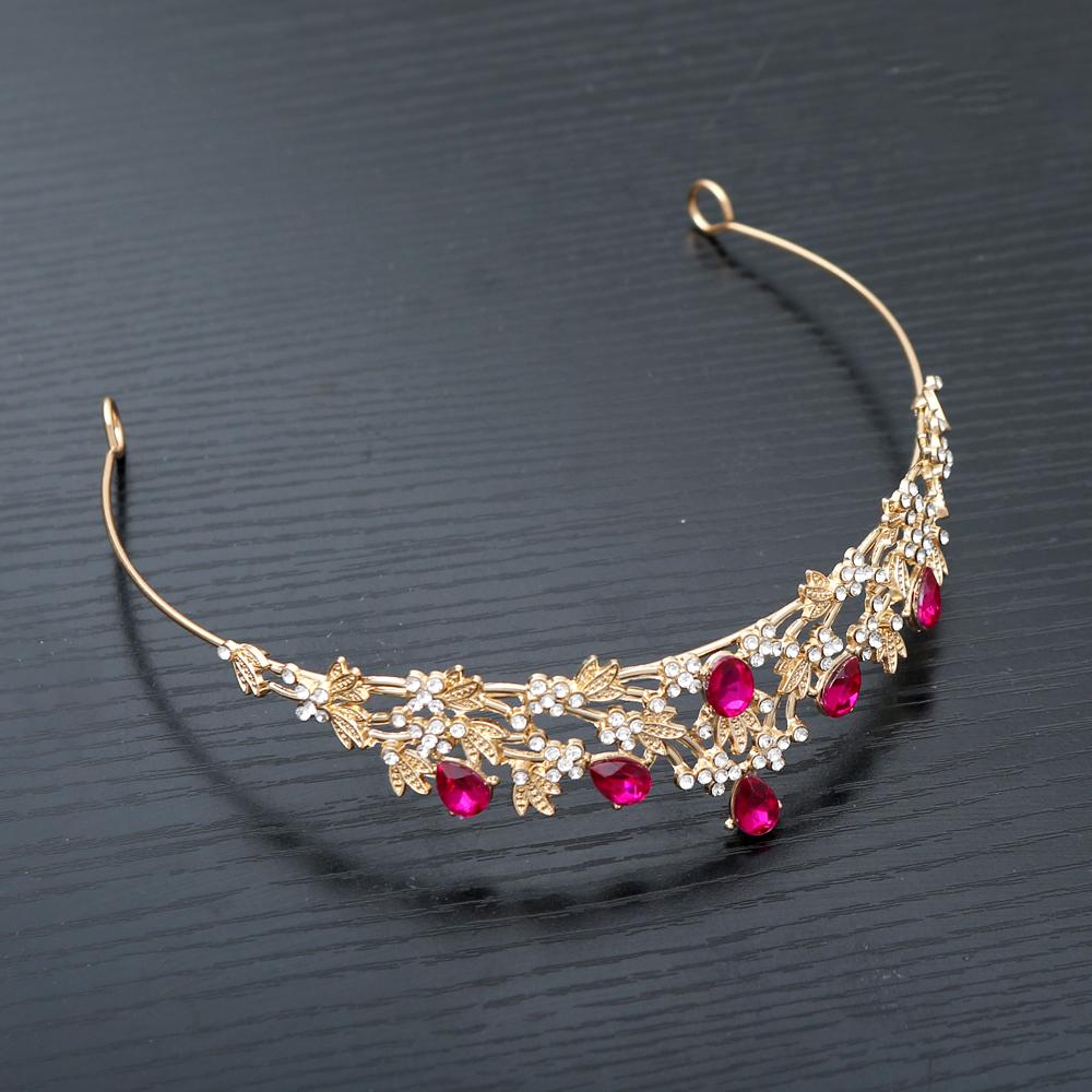 Exquisite Fashion Crystal Children Princess Crown Headpiece Girls Crown Birthday Hair Ornament Girls Stage Performance Headpiece