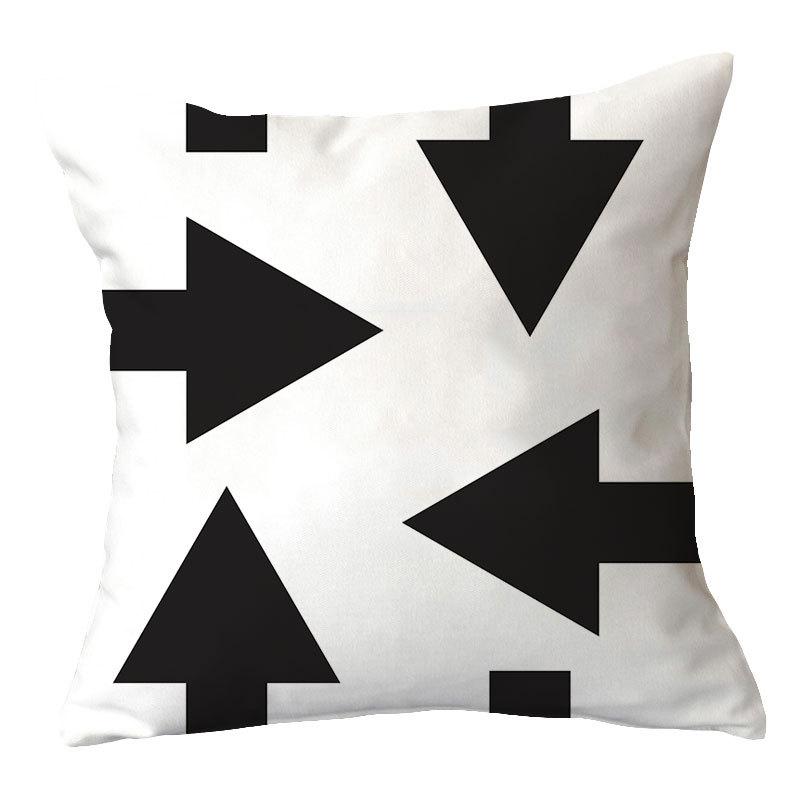 Simple New Blue Geometric Plush Pillowcase Home Fabric Sofa Pillow Cushion Cover
