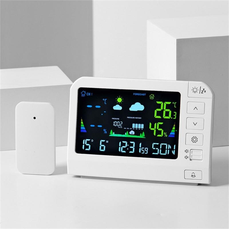Wetterstationen Drahtlos Innen Außen, Heim Atomics Uhr Temperatur Luftfeuchtigkeit Barometer Innen Außen Thermometer