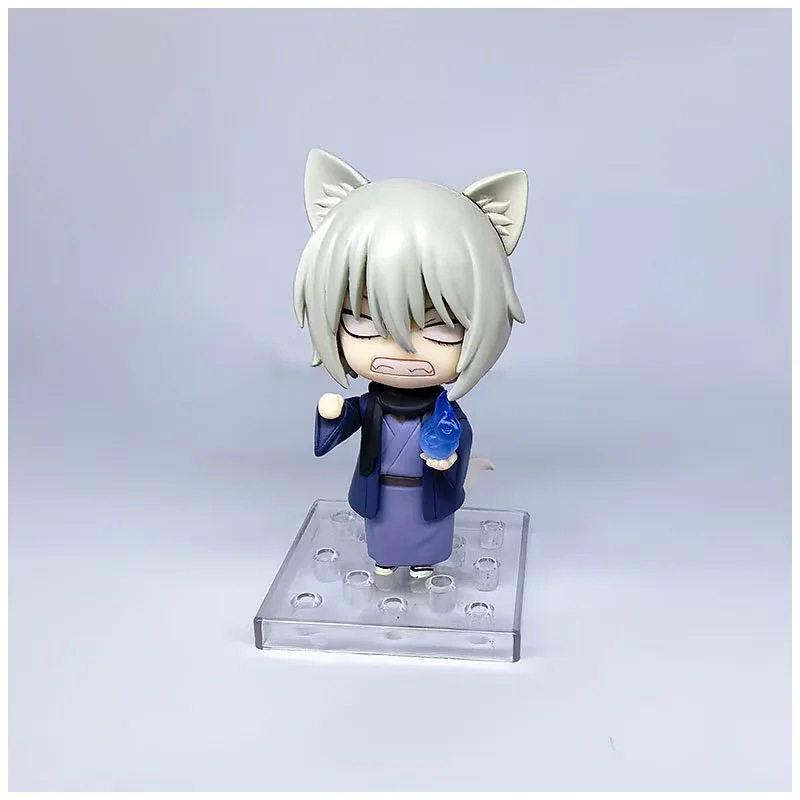 Latest Anime Q Version 2443 Kamisama Love Tomoe Figures White Fox Decoration Statue Collection Movable Model Doll Set Plaything Present
