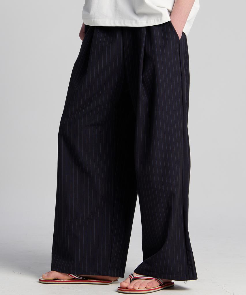 TENER St Striped Open Wide Pants Navy
