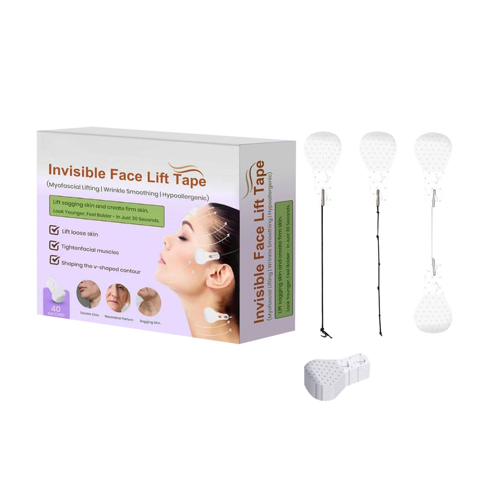 

Лента для лифтинга лица, Ультратонкая высокоэластичная лента, Лента для подтяжки лица, V-образное лицо и подтяжка кожи, 40 шт./коробка One Size белый