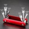 6 In 1 Folding Socket Wrench Set Compact Nut Sleeve Driver Portable Allen Wrench Home Repair Hand Tools Multitool Screwdrivers