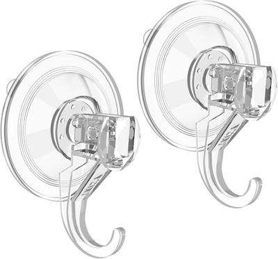 Kranzaufhänger, Große Saugknopf-Kranzhaken, Schwerlast, 22 LB Tragfähigkeit, Abnehmbar und Wiederverwendbar, Transparent, 2 Stück