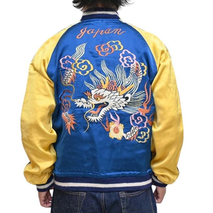 

Tailor Toyo Kosho Souvenir Jacket Sukajan Special Edition WHITE DRAGON TAILOR TOYO KOSHO TT15618-125 (JP, Alphabet, 2XL, Blue) синій