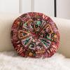 Bohemian Round Pouf Cushion - Pumpkin Shape for Sofa, Backrest, or Meditation.