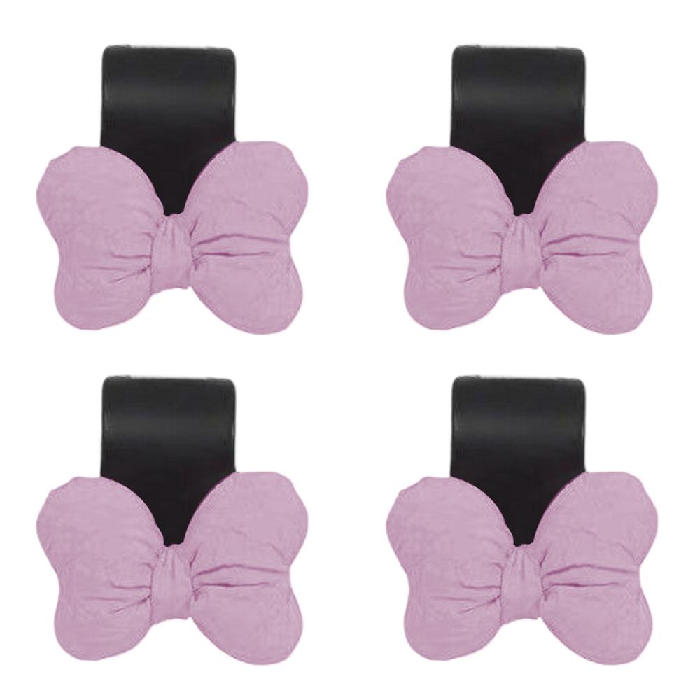 4 PCS Auto Seat Headrest Hunger Bow Tie Design Hooks Car Headrest Coat Bow Tie Hooks For Clothes Coats Bags Hats Purses