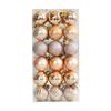 Golden Red Christmas Tree Decoration Balls - 4cm, Set of 36 with Gift Box