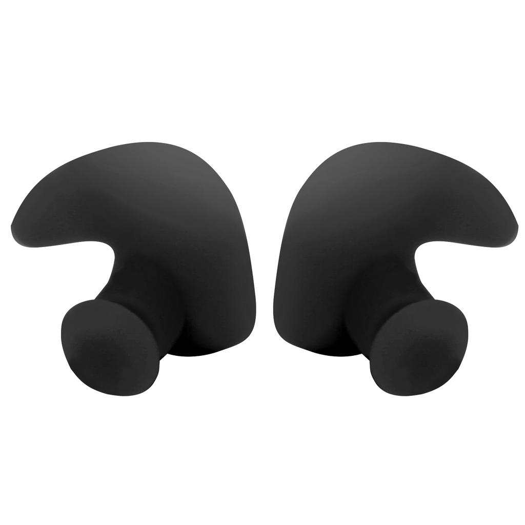 1 Pair Swimming Ear Plugs Soft Silica Gel Waterproof DustProof Water Sports Swim Earplugs(Black in Bulk )
