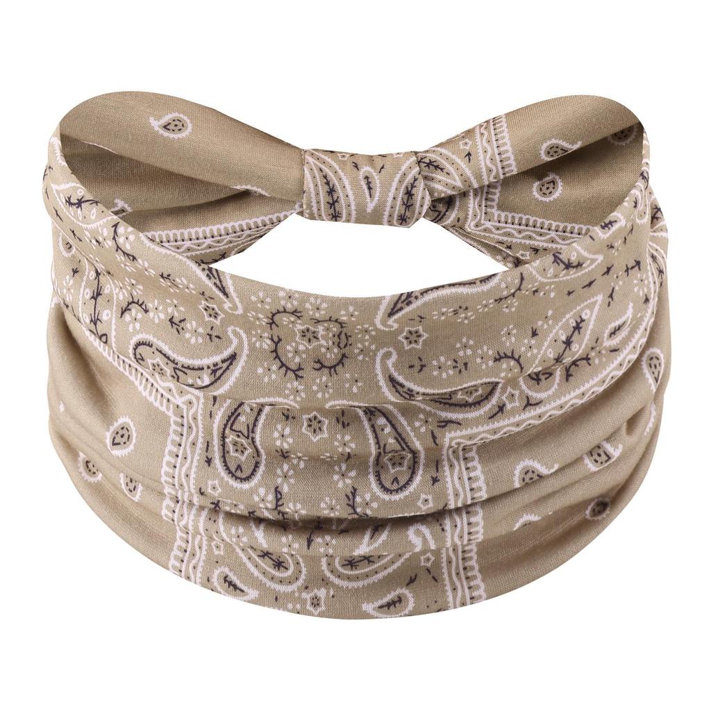 Cross-Border Women's Cotton Yoga Headband - Elastic, Sweat-Absorbing, Fashionable