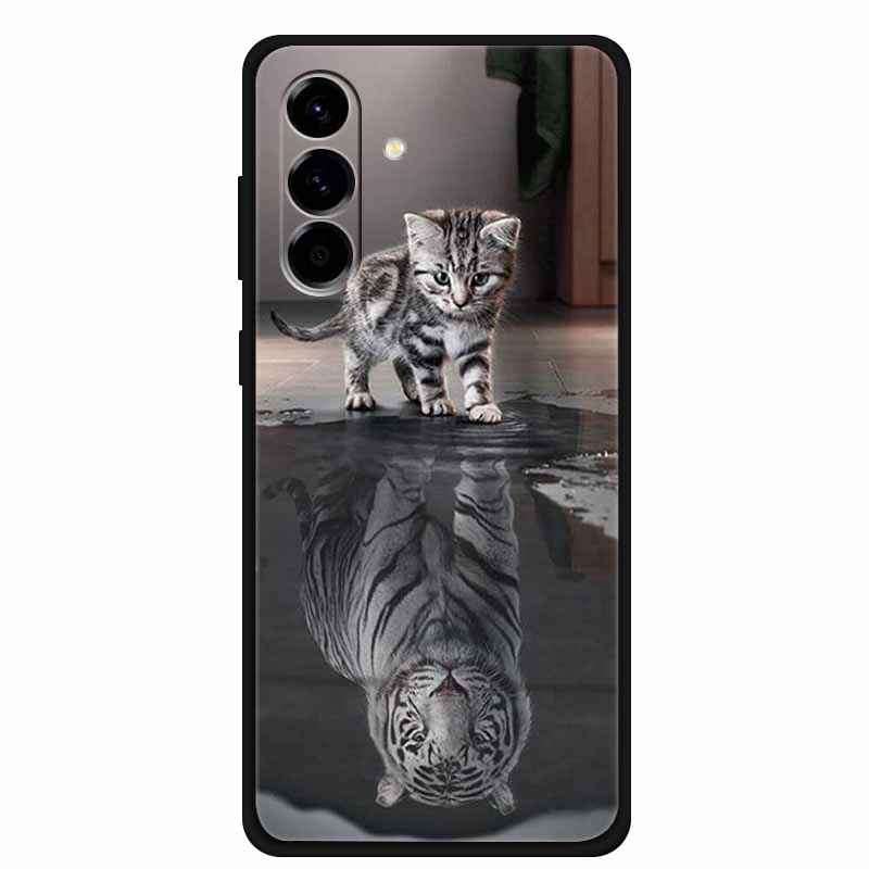 For Samsung Galaxy S26 Case S 26 TPU Cover Soft Silicone Funda Phone Case For Samsung S26 Case Cartoon Cat Lion Shockproof Coque