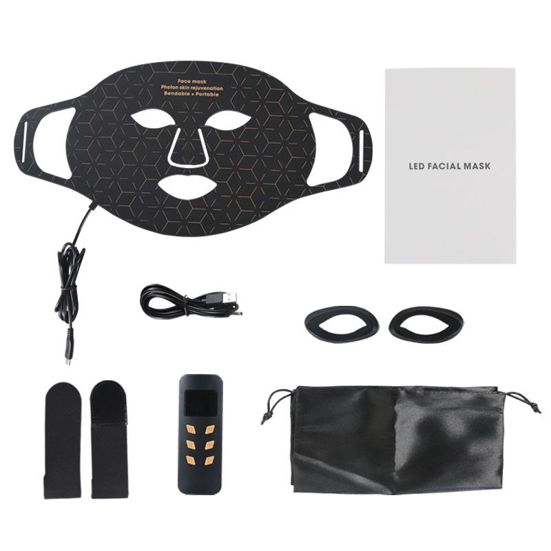 LED Beauty Face & Neck Mask with 4-Color Light Therapy