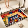 Geometric Dirt-Resistant Entrance Floor Mat - Easy To Clean & Wear-Resistant, Decorative Entryway Foot Mat