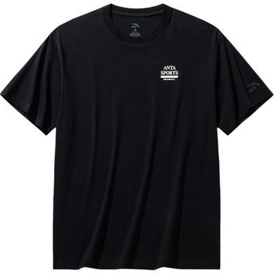 Wygodna Codzienna Prosta Wszechstronna Modna Koszulka T-shirt Męska z Nadrukiem Litery Luźna Krótki Rękaw Top Podstawowy-Czarny 152538121-4