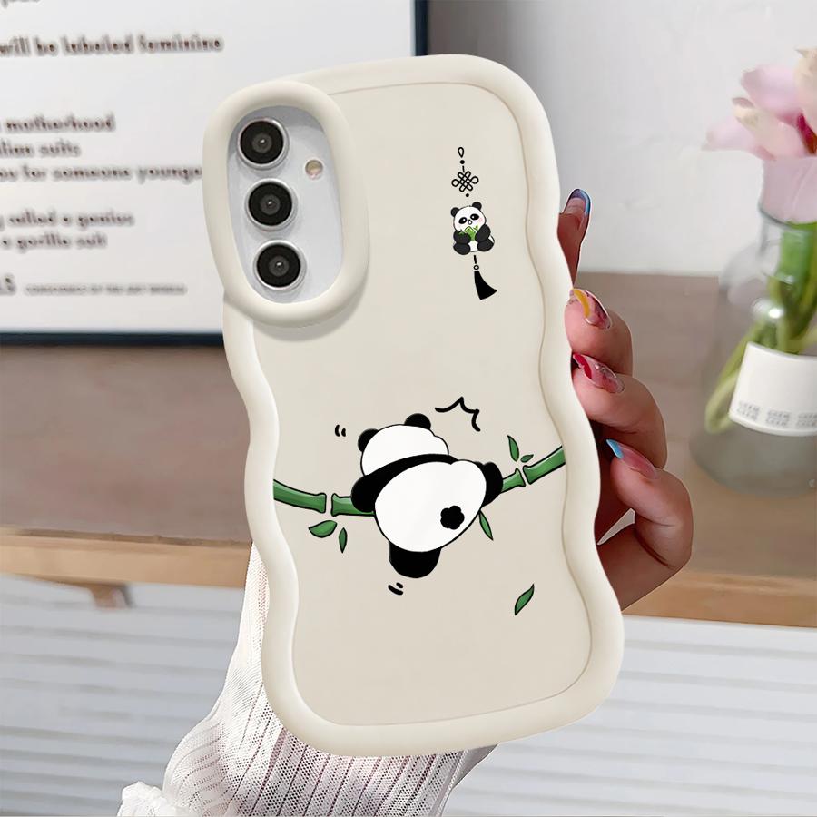 Cartoon Cute Panda Soft Phone Cover Case for Samsung Galaxy A13 A21s A12 A52 A16 A11 A14 A15 A05 A22 A33 A23 A03 A53 A06 A04