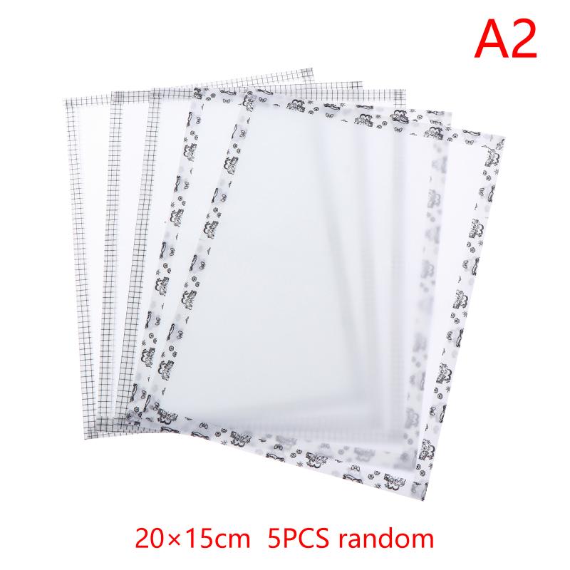 5Pcs Handmade Perler Beads Baking Cloth Edge-Stitched Transparent Iron-On Mat Heat-Resistant Paper Diy Accessories Perler Beads
