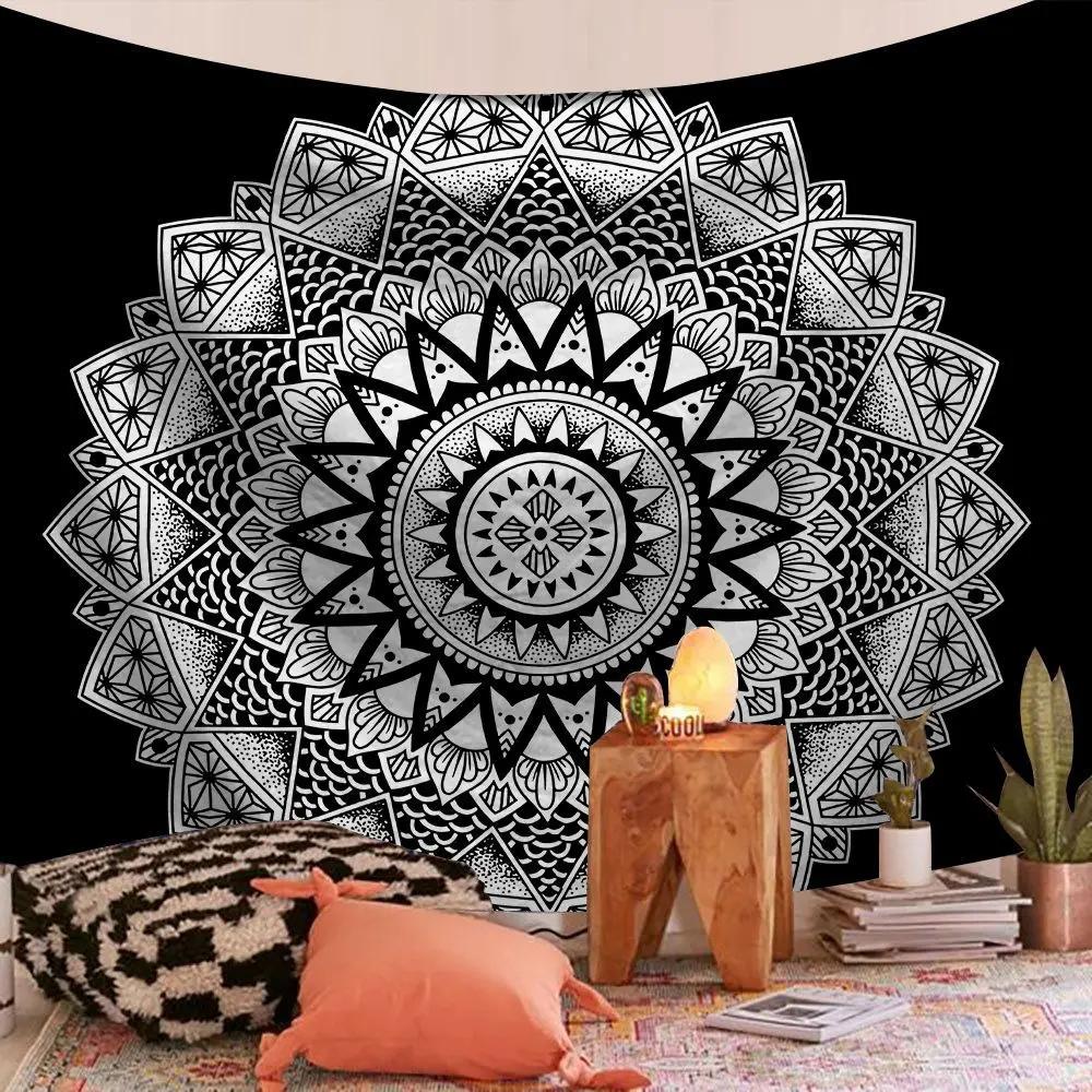 VIKAMA Vintage Ethnic Style Tapestry Elegant Printing Bohemian Style Bedroom And Living Room Decorative Tapestry
