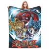 Anime Yu Gi Oh Card Blankets Blue Eyes White Dragon Cartoon Plush Novelty Soft Throw Blankets for Home Restaurant Spring Autumn