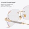 Portable Shiny Diamond Myopia Glasses Ultra Light Frame Eye Protection Anti-Blue Light  Eyeglasses