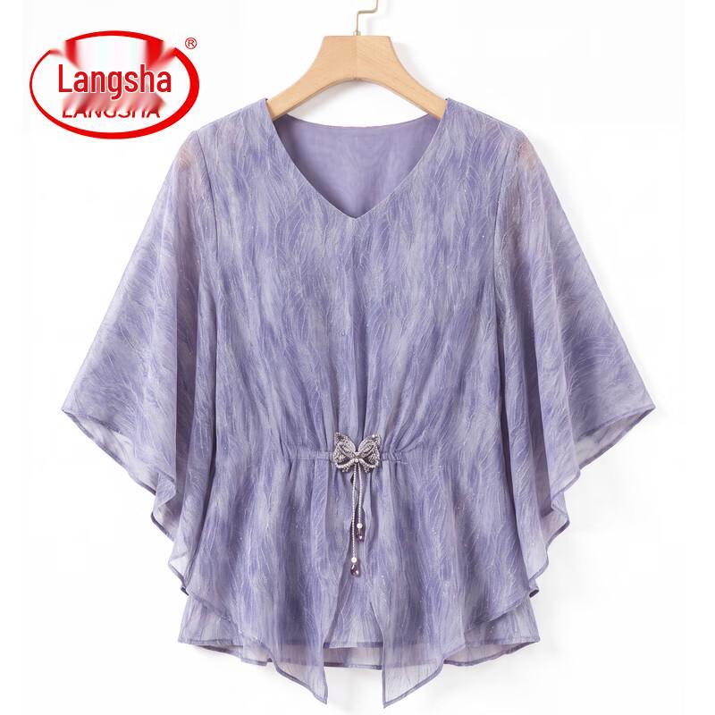 Langsha Women s Summer Batwing Sleeve Top 2XL