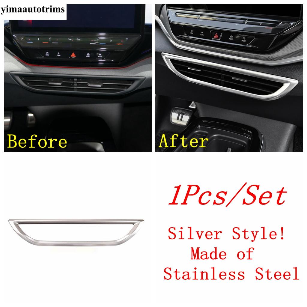 For VW Volkswagen ID.4 ID4 - 2025 Car Gearbox Water Cup Holder Panel Head Light Air Cover Trim Stainless Steel Accessories