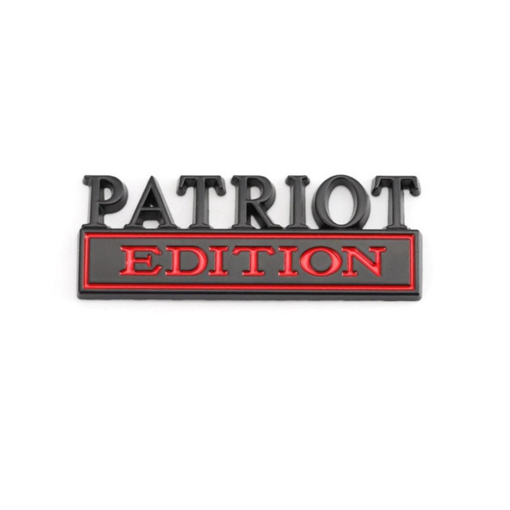 1Pc 3D Metal Patriot Edition Logo Car Front Grille Badge Side Fender Rear Trunk Emblem Sticker Decal