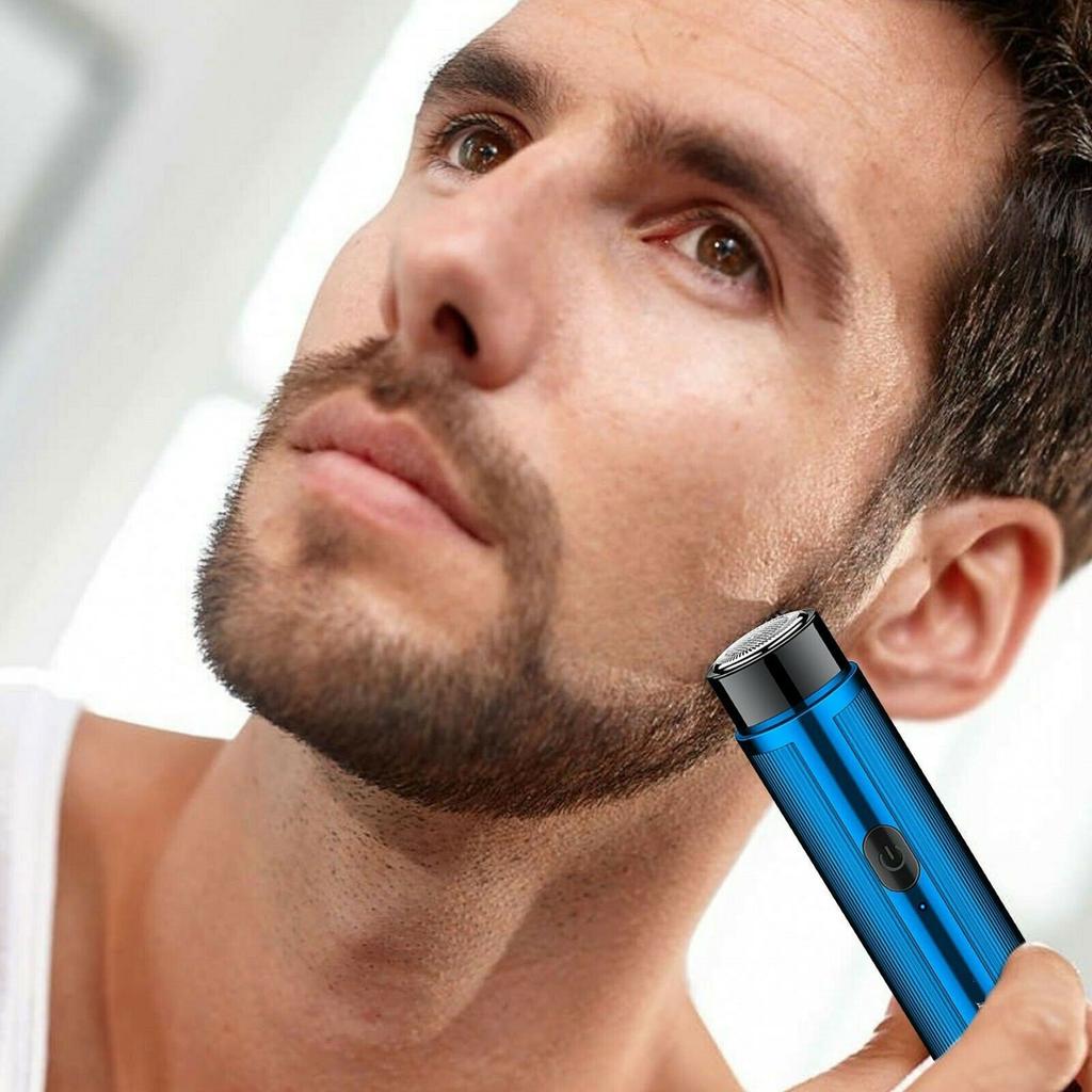 2W  Mini Beard S-haver Electric R-azor Detachable Washable H-ead Design USB Powered Operated