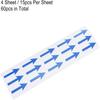 4 Sheet Self-Adhesive Labels Rectangle Arrow Stickers Small   Industrial Work