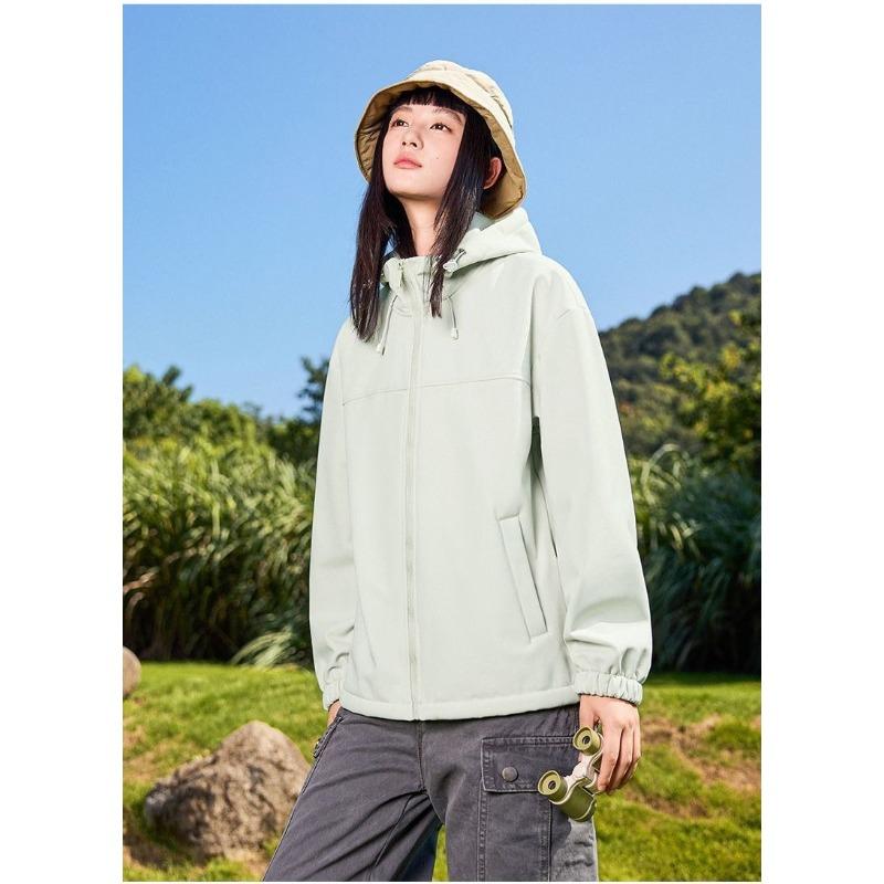 Women Workwear Windproof Waterproof Hiking Jacket Spring Autumn Outdoor Coat Petite Travel Clothing
