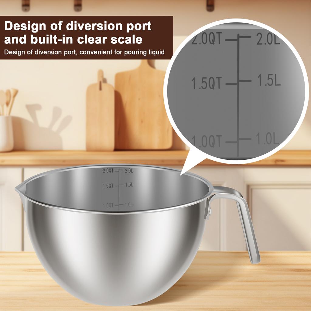 Double Boiler Pot Set with Silicone Spatula 1.82QT Chocolate Melting Pot 2.54QT Stainless Steel Pot for Melting Chocolate Candy