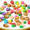 20/40/100/200 ST Mini Suddgummi Olika Former Slumpmässig Blandning Söta Djur Frukt Tårta Rymd Tecknad Film Elevbelöning Suddgummi Kontorsmaterial ZYF