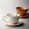Porcelain Bone China Coffee Cup Set Luxury White Afternoon Tea Cups with Handle Ceramic Tea Cup Turkish Coffee Cups Drinkware