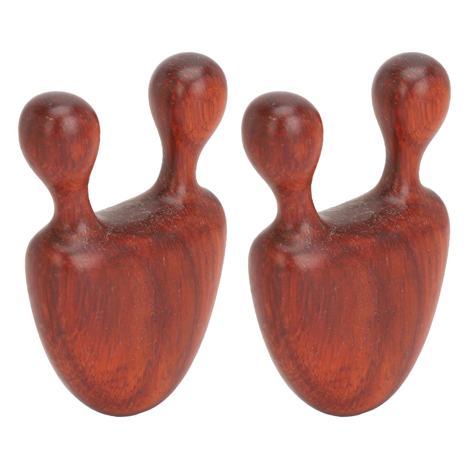 

2 шт. скребок для массажа носа из розового дерева с двумя головками, акупрессурный массажный инструмент для ушей Гуаша