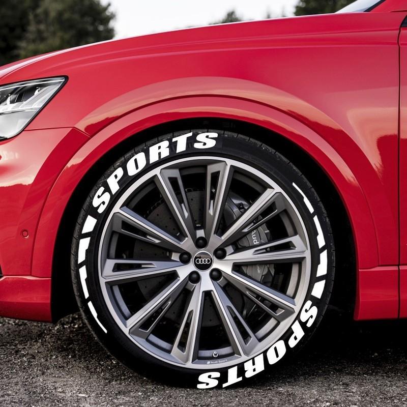 4/8pcs Car Tire Wheel Stickers Car Tuning Universal 3D Permanent PVC Joined Tire Decor Decals Car Tyre Personalized Stickers